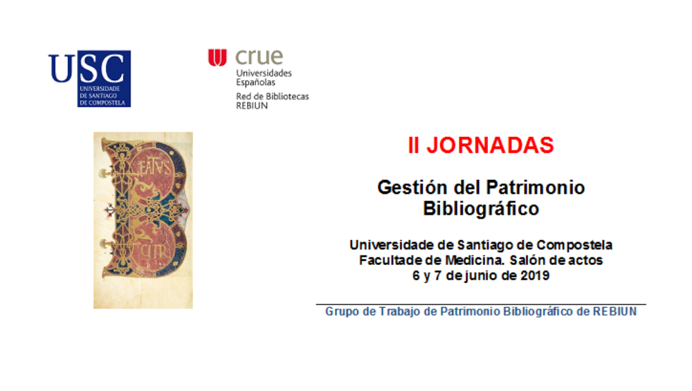 II Jornadas de Gestión del Patrimonio Bibliográfico